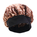 Maxbell Women Floral Night Sleep Cap Hair Bonnet Hat Head Cover Turban Wrap khaki