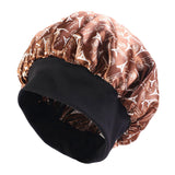 Maxbell Women Floral Night Sleep Cap Hair Bonnet Hat Head Cover Turban Wrap khaki