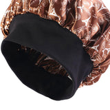 Maxbell Women Floral Night Sleep Cap Hair Bonnet Hat Head Cover Turban Wrap khaki