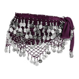 Maxbell Belly Dance Waist Chain Purple Silver