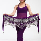 Maxbell Belly Dance Waist Chain Purple Silver