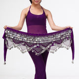 Maxbell Belly Dance Waist Chain Purple Silver