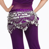 Maxbell Belly Dance Waist Chain Purple Silver
