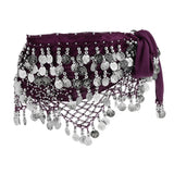 Maxbell Belly Dance Waist Chain Purple Silver
