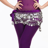Maxbell Belly Dance Waist Chain Purple Silver