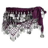 Maxbell Belly Dance Waist Chain Purple Silver