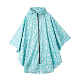 Maxbell Rain Poncho Adult Unisex Reusable Camping Hiking Cycling Raincoat Light Blue