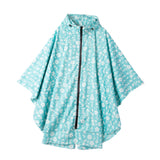 Maxbell Rain Poncho Adult Unisex Reusable Camping Hiking Cycling Raincoat Light Blue