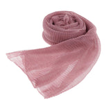 Maxbell Women Muslim Hijab Islamic Scarf Shawls Pleated Long Wrap Scarf Pink