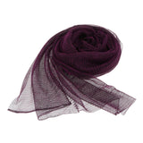 Maxbell Women Muslim Hijab Islamic Scarf Shawls Pleated Long Wrap Scarf Purple