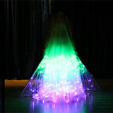 Maxbell Colorful LED Isis Wings Glow Light Up Belly Dance Costume with Sticks