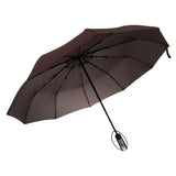 Maxbell Travel Umbrella Automatic Windproof Canopy Auto Open and Close Coffee