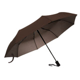 Maxbell Auto Open&Close Folding Umbrella Windproof Lightweight 8 Rib Unisex Coffee