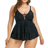 Maxbell Women Two Piece Tankini Top Briefs Bottom Swimsuit Beachwear Plus Size XL