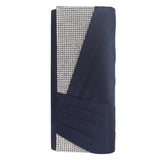 Maxbell Elegant Pleated Silk Formal Handbag Classy Evening Clutch Purse Navy Blue