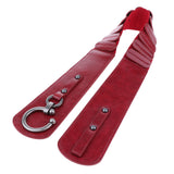 Maxbell Women Leather Belt Hook Design Buckle Waist Belt Elastic Waistband S Red