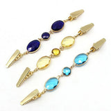 Maxbell 1x Vintage Ladies Cardigan Sweater Clips Blouse Shirt Collar Clip Champagne