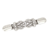Maxbell Fashion Cardigan Clip Rhinestone Flower Shawl Clip Shirt Collar Clip Silver