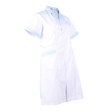 Maxbell Women Scrubs Lab Coat Nurse Doctor Uniform Lapel Neck XL White