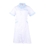 Maxbell Women Scrubs Lab Coat Nurse Doctor Uniform Lapel Neck XL White