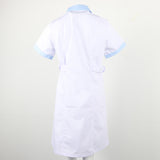 Maxbell Women Scrubs Lab Coat Nurse Doctor Uniform Lapel Neck XL White