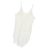 Maxbell Womens Lace Crochet Hollow Out Beach Short Dress Swimwear Cover Up XXL White