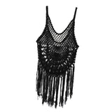 Maxbell Womens Lace Crochet Hollow Out Beach Short Dress Swimwear Cover Up XL Black