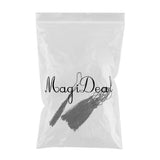 Maxbell 10pcs Long Silky Handmade Tassel with Hanging Strings for DIY Project Black