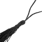 Maxbell 10pcs Long Silky Handmade Tassel with Hanging Strings for DIY Project Black