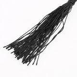 Maxbell 10pcs Long Silky Handmade Tassel with Hanging Strings for DIY Project Black