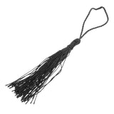 Maxbell 10pcs Long Silky Handmade Tassel with Hanging Strings for DIY Project Black
