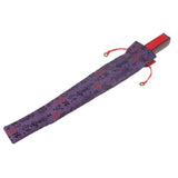 Maxbell Chinese Spanish Hand Pocket Fan Bag Holder Silk Folding Fan Protector Pouch Purple