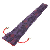 Maxbell Chinese Spanish Hand Pocket Fan Bag Holder Silk Folding Fan Protector Pouch Purple