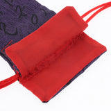 Maxbell Chinese Spanish Hand Pocket Fan Bag Holder Silk Folding Fan Protector Pouch Purple