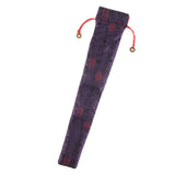Maxbell Chinese Spanish Hand Pocket Fan Bag Holder Silk Folding Fan Protector Pouch Purple