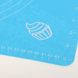 Maxbell Silicone Baking Mat for Pastry Rolling Placemat Pastry Board Light blue M