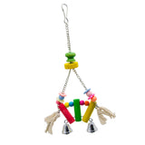 Maxbell Bird Products Parrot Macaw Wood Block Beads Small Bells Toy