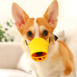 Maxbell 1 Pc Anti-Barking Anti-Biting Silicone Muzzle Mouth Cover for Dogs Yellow XL