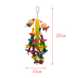 Maxbell Wooden Bird Parrot Cage Hanging Chewing Bite Bird Teeth Care Treats Toy