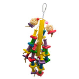 Maxbell Wooden Bird Parrot Cage Hanging Chewing Bite Bird Teeth Care Treats Toy