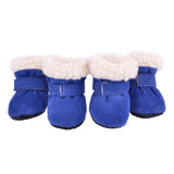 Maxbell 4 pcs/lot S/M/L/XL Pet Dog Shoes / Puppy Booties Rubber Anti Slip Waterproof L Blue