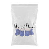 Maxbell 4 pcs/lot S/M/L/XL Pet Dog Shoes / Puppy Booties Rubber Anti Slip Waterproof L Blue