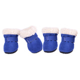 Maxbell 4 pcs/lot S/M/L/XL Pet Dog Shoes / Puppy Booties Rubber Anti Slip Waterproof L Blue