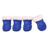 Maxbell 4 pcs/lot S/M/L/XL Pet Dog Shoes / Puppy Booties Rubber Anti Slip Waterproof L Blue