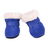 Maxbell 4 pcs/lot S/M/L/XL Pet Dog Shoes / Puppy Booties Rubber Anti Slip Waterproof L Blue