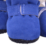 Maxbell 4 pcs/lot S/M/L/XL Pet Dog Shoes / Puppy Booties Rubber Anti Slip Waterproof L Blue