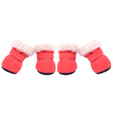 Maxbell 4 pcs/lot S/M/L/XL Pet Dog Shoes / Puppy Booties Rubber Anti Slip Waterproof S Orange