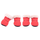 Maxbell 4 pcs/lot S/M/L/XL Pet Dog Shoes / Puppy Booties Rubber Anti Slip Waterproof S Orange