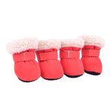 Maxbell 4 pcs/lot S/M/L/XL Pet Dog Shoes / Puppy Booties Rubber Anti Slip Waterproof S Orange