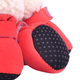 Maxbell 4 pcs/lot S/M/L/XL Pet Dog Shoes / Puppy Booties Rubber Anti Slip Waterproof S Orange